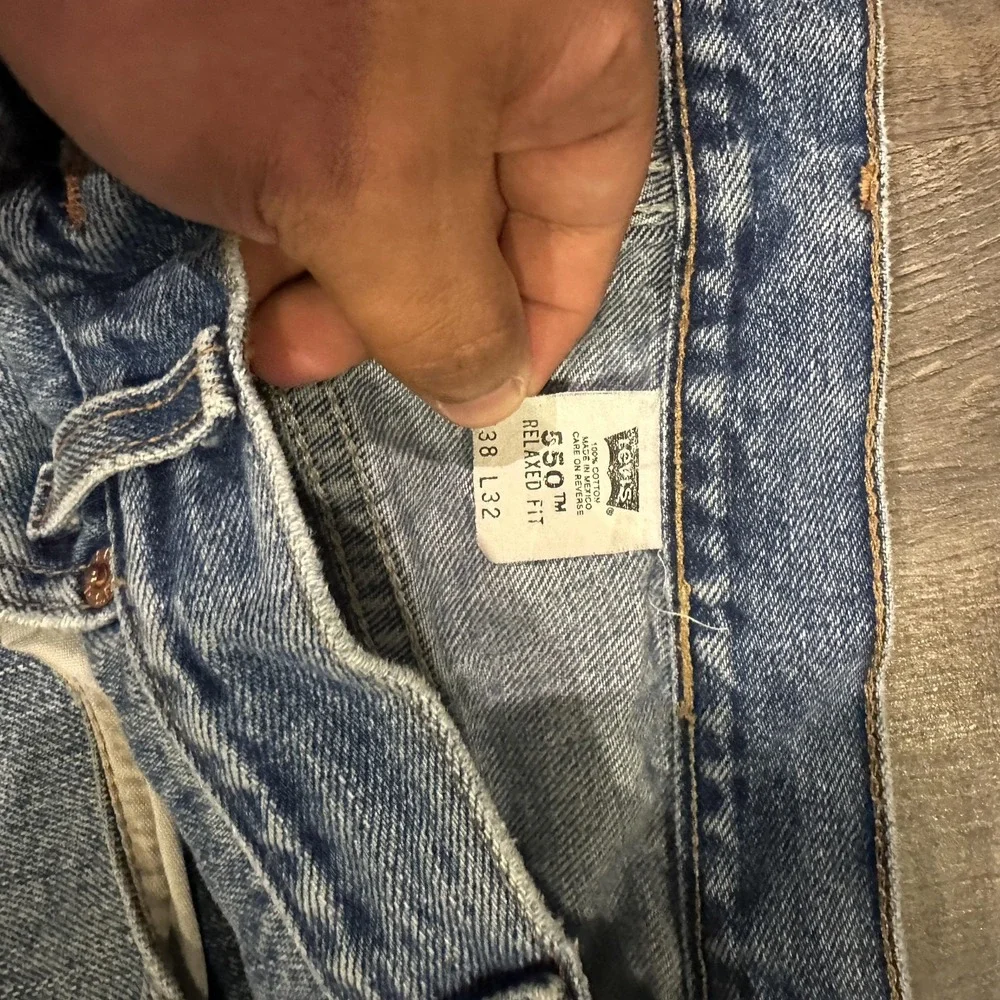 Levi's 550 Jeans Mens 36x32 Blue Relaxed Fit Baggy Wide Leg Distressed Y2K Denim